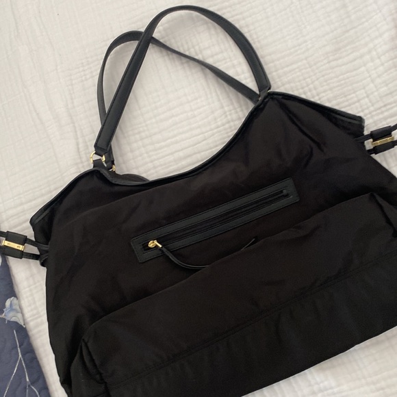 EUC Black Nylon Tory Burch Slouchy Tote - Picture 11 of 12